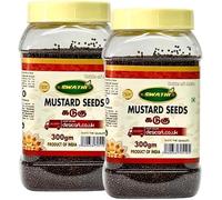 Swathi Mustard Seeds 300g Whole Mustard Seeds for Cooking, Pickling, and Spices Fresh, Aromatic, and Flavorful Indian Spices for Authentic Dishes Product from India Pack of 2
