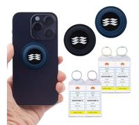 SWATOM Princess Cruise Medallion Holder Accessories 2PCS & Cruise Luggage Tags PVC Holders 4PCS 2024 & 2025 Waterproof Clear Luggage Tag, Black& Blue Medallion Phone Accessories, 7.3 x 3.5 inches