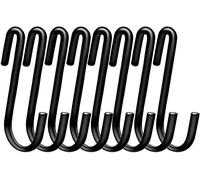 Swatowot 20 Pack Heavy Duty S Hooks 6 cm S Shaped Hanging Hooks Large Hangers for Kitchen, Bathroom, Bedroom and Office (20 Pack, Small, Black)