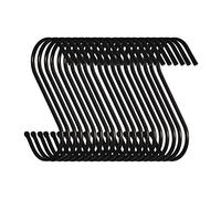 Swatowot 45 Pack Heavy Duty S Hooks 9 cm S Shaped Hanging Hooks Large Hangers for Kitchen, Bathroom, Bedroom and Office(Black)