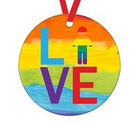 Swavecat Christmas Ornament Pride Parade Rainbow Love Men Christmas Stocking Filling Gift to Men Equality Queer Gender Gay Gift Christmas Ornament for Men Pride Month Parade LGBT Ornament