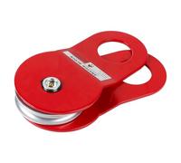 SWAWIS Forst Red Pulley for Winch, Steel Cable Pulley for Steel and Plastic Ropes, Wheel Groove Diameter 15 mm, 10T Load Capacity, for Off-Road Rescue Operations, Forestry and Logging