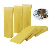 SWAWIS Pack of 4 Chainsaw Felling Wedge, Forest Wedge, Tree Wedges, Yellow, Tree Felling Wedge, 6 Inches, Plastic Forestry Wedge, Impact Resistant Wedge for Controlled Felling of Trees