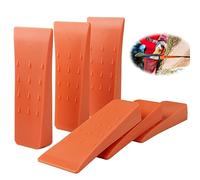SWAWIS Pack of 6 Chainsaw Felling Wedge, Forest Wedge, Tree Wedges, Orange, Tree Felling Wedge, 6 Inches, Plastic Forestry Wedge, Impact Resistant Wedge for Controlled Felling of Trees