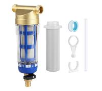 SWAWIS Reusable Flushable Fine Filter, Spin Down Sediment Water Filter with Replacement Filter Insert, Iron Filter for Well Water, Tap Water Filter Water (1/2 Inch)