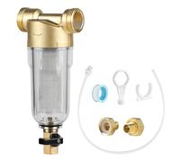 SWAWIS Spin-Down Sediment Water Filter, 40 Micron Reusable Water Prefilter with Adapters, Sedimentary Filter for Well Water Pipe, Brass Pre-Filter Sediment Spin-Down (1/2 Inch)