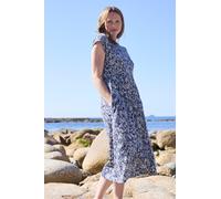 Sway Midi Dress Stipple Lily & Me Navy 10