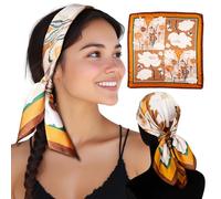 SWAY Small Satin Headbands for Women - 6-Clip Non-Slip, Wear 10+ Ways as Trendy Wide Headband, Boho, Head Covering, Perfect Hanukkah or Christmas Gift for Her- 28in. Patented & Handmade in USA