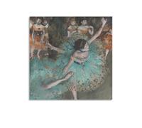 Swaying Dancer in Green by Edgar Degas 1877-79 Famous Light Soft Sage Ballerina Tutu Dancing Victorian Era Vintage Aesthetic Fine Art Print Picture Print Wall Art Poster Painting Canvas Posters Artwor