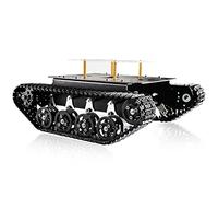 Swaytail Professional Shock-Absorbing Smart Metal Robot Tank Car Chassis Kit for Arduino/Raspberry, Tracked Suspension Absorption Vehicle, Remote Control Track Crawler Damping Vibration Caterpillar