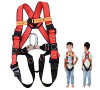 SwaYve Kids Aerial Work Safety Belt Full Body Climbing Harness Fall Protection Equipment for Outdoor Expanding Training Caving Rock Rappelling Equipment/L