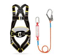 SwaYve Working at Height Safety Harness, Fall Arrest Safety Belt, Full Protection Roof Safety Kit, Fall Protection for Aerial Work Mountain Climbing/1 L Hook/1.8M