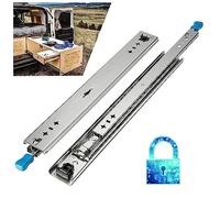 SWAYVES 1 Pair Drawer Runners,Locking Heavy Duty Drawer Slides, Beacapacity 120Kg, Full Extension, Ball Bearing, Side Mount/One Color/1200Mm/48In