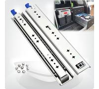 SWAYVES Drawer Runners 800-1450Mm Drawer Slides Heavy Duty 120Kg Load Capacity Full Extenswith Ball Beaslides, Side Mount 1 Pair/with Lock/1150Mm