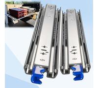 SWAYVES Drawer Runners Locking Drawer Slides 1200Mm Heavy Duty Kitchen Drrunners Full Extensball Beadrsliders Side Mount, 1 Pair/with Lock/250Mm