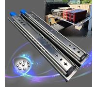 SWAYVES Heavy Duty Drawer Runners with Lock,Side Mount Full Extensball Bearing, Industrial Locking Drawer Slides 1 Pair/with Lock/700Mm