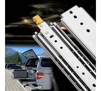 SWAYVES Heavy Duty Locking Drawer Slides Full Extensball Beaside Mount Rails Track Glides 1 Pair/Without Lock/1100Mm