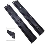 SWAYVES Push to Open Drawer Runner, Three-Sectdrawer Slide, Full Extension/Soft-Close/Silent Ball Bearunners, Side Mount/8In(200Mm)