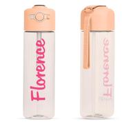 Swayze Personalised Kids Light Pink Pink Water Bottle with Straw - 500ml Custom Name Drinks Bottle for School & Back to School - Girls Name Printed in Any Colour