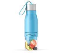 Swayze Water Bottle Fruit Infuser, BPA Free, Infusion Section, Fruit Squeezer Juicer, 650ml Sport Durable Leak Proof Camping Outdoors Detox Healthy Hydration (Blue)