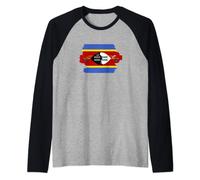 Swaziland Swazi Flag Eswatini Raglan Baseball Tee