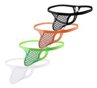 Swbreety Men's See Through Fishnet G-String Tong Underwear - - XL
