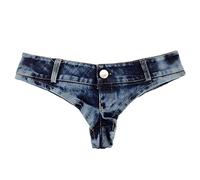 Swbreety Women's Jean Shorts Sexy Booty Low Waist Mini Denim Bikini Hot Pants, Blue, S