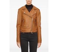 SWD BY S.W.O.R.D. zipped leather jacket - Brown 42