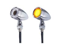 SWDJILNV Motorcycle Tail Brake Stop Motorcycle LED Turn Signals Silver Indicator Break Light For For Choppers(Silver Front 1)