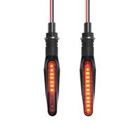SWDJILNV Motorcycle Turn Signal Light 12V Amber White Blue Red LED Flowing Water Flash Indicator Blinker Lamp 2Pcs