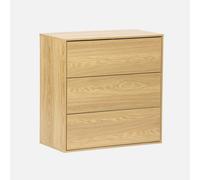 Swe hest Of Drawers 3 Drawers Light Wood 70X35X70 Cm