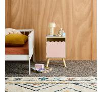 Swe hildren's Bedside Table Wood Decor 1 Door Pink 34X23.5X52 Cm - Azur