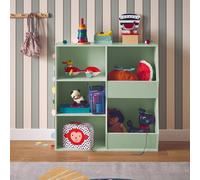 Swe hildren's Storage Unit 3 Shelves And 2 Storage Spaces Tobias Green 80X23.8X82.5 Cm