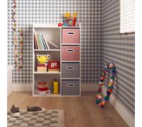 Swe hildren's Storage Unit With 4 Velvet Baskets Camille Pink 129.5X62X96 Cm