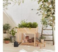 Swe levated Wooden Planter Anemone Natural 80X60X80 Cm