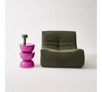 Swe offee Table Side Table Bedside Table Metal With Glossy Finish Pink 32X32X46.5 Cm - Coumba