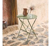 Swe olding Metal Bistro Garden Table Diam.60Cm Seats 2 Emilia 60Cm Sage Green 60X60X71 Cm