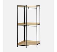Swe orner Wardrobe Module With 4 Wardrobes And 2 Shelves Clever Black 80X80X190 Cm