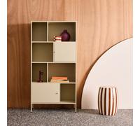 Swe uffet Industrial Metal Storage Unit With 8 Compartments Cream 80X35X160.5 Cm - Oklahoma