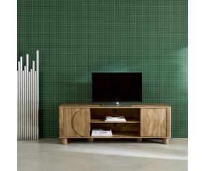 swe xotic Wood Effect Tv Unit With 2 Reversible Doors 155cm in Brown swe rown