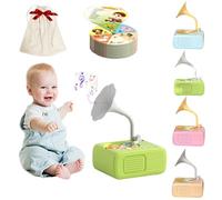 Sweako Kids Gramophone, 2025 New Interactive Music & Story Gramophone for Kids with 8 Recording Cards, Upgrade Toddler Phonograph with 96 Cards, Fun Gifts for Boys and Girls, Safe and Durable (C)