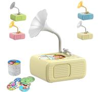Sweako Kids Gramophone, Early Education Toddler Phonograph with 96 Cards, Educational Phonograph for Boys and Girls Age 3+, Kids Record Player, Educational Phonograph for Boys and Girls (Yellow)