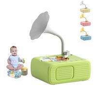 Sweako Kids Gramophone, Early Education Toddler Phonograph with 96 Cards, Kids Record Player, Kid Phonograph Record Player Toy, Gift for Boys Girls (Green)