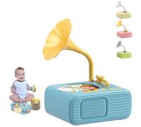 Sweako Kids Gramophone, Early Education Toddler Phonograph with 96 Cards, Kids Record Player, Kid Phonograph Record Player Toy, Gift for Boys Girls (Blue)