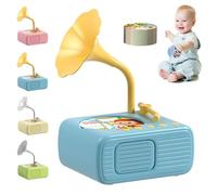 Sweako Kids Gramophone, Kids Phonograph With 99 Cards, Early Education Phonograph Story Machine, Toddler Record Player, Educational Music Player Interactive Learning Toy, Gift Boys Girls (Blue)