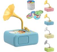 Sweako Kids Gramophone, Kids Phonograph with 99 Cards,kids gramophone, Educational Phonograph for Boys and Girls Age 3+, Toddler Toys for Early Learning (Blue)