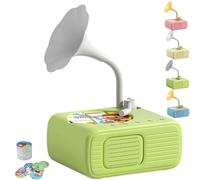 Sweako Kids Phonograph with 96 Cards, Phonograph Record Player, Music Player Storytelling Toy, Players Audio Book Educational Learning Sensory Toddler Toys for Boys and Girls (Green)