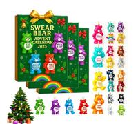 Swear Bear Advent Calendar 2025, 24 Days Christmas Countdown Calendar with Sass and Swear Words Bears, Each Day Reveals a Colorful Bear for Friends with a Sense of Humor (3SETS)