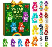 Swear Bear Advent Calendar 2025, Christmas Countdown Calendar 2D Animal Decor with Sass and Swear Words,Holiday Humor, Mischief Gift for Halloween