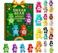 Swear Bear Advent Calendar 2025, Myideaglobal. Funny Adult Christmas Countdown Calendar With 24 Sassy Bears with Sass and Swear Words,Humor, Attitude, And Mischief Holiday Friends Gift (1PC)